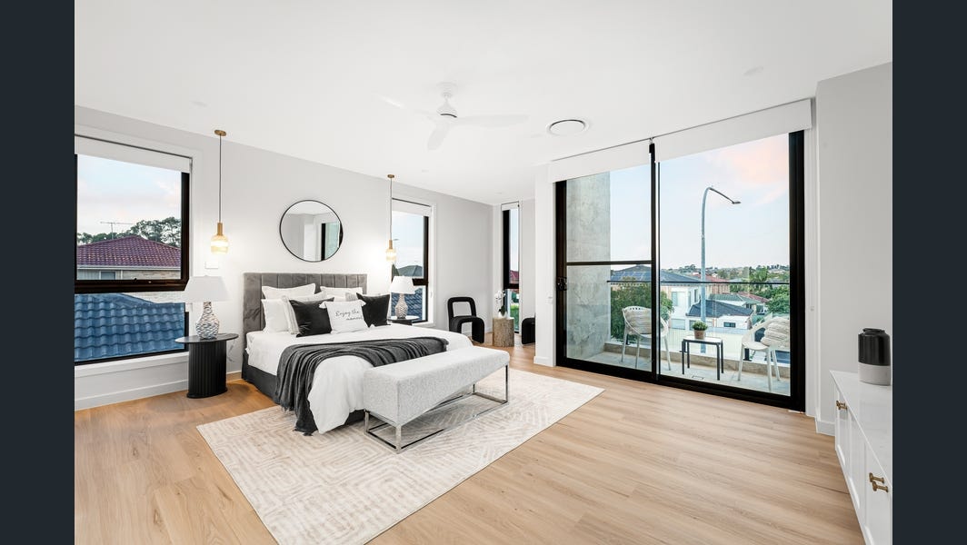 Glenwood master bedroom styled by Orchid Home Styling