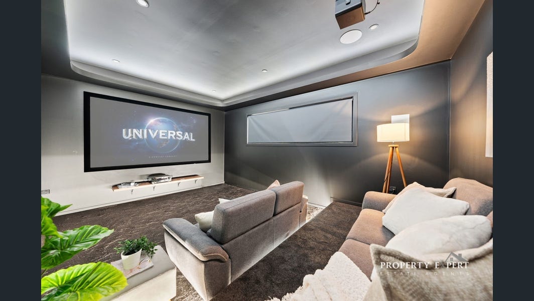 North Kellyville media room styled by Orchid Home Styling